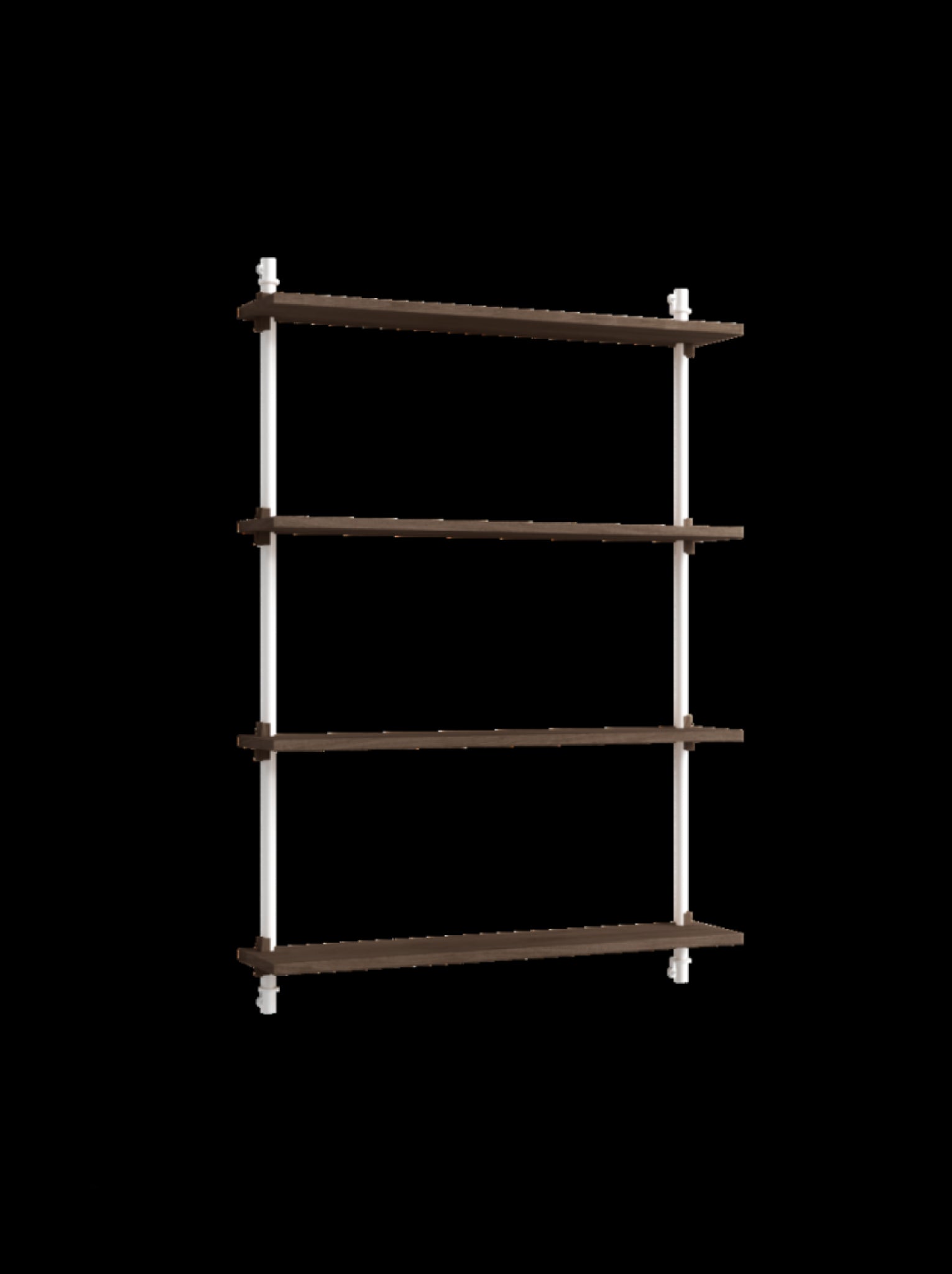 Versatile Moebe Wall Shelving in Smoked Oak/White for Any Room Decor
