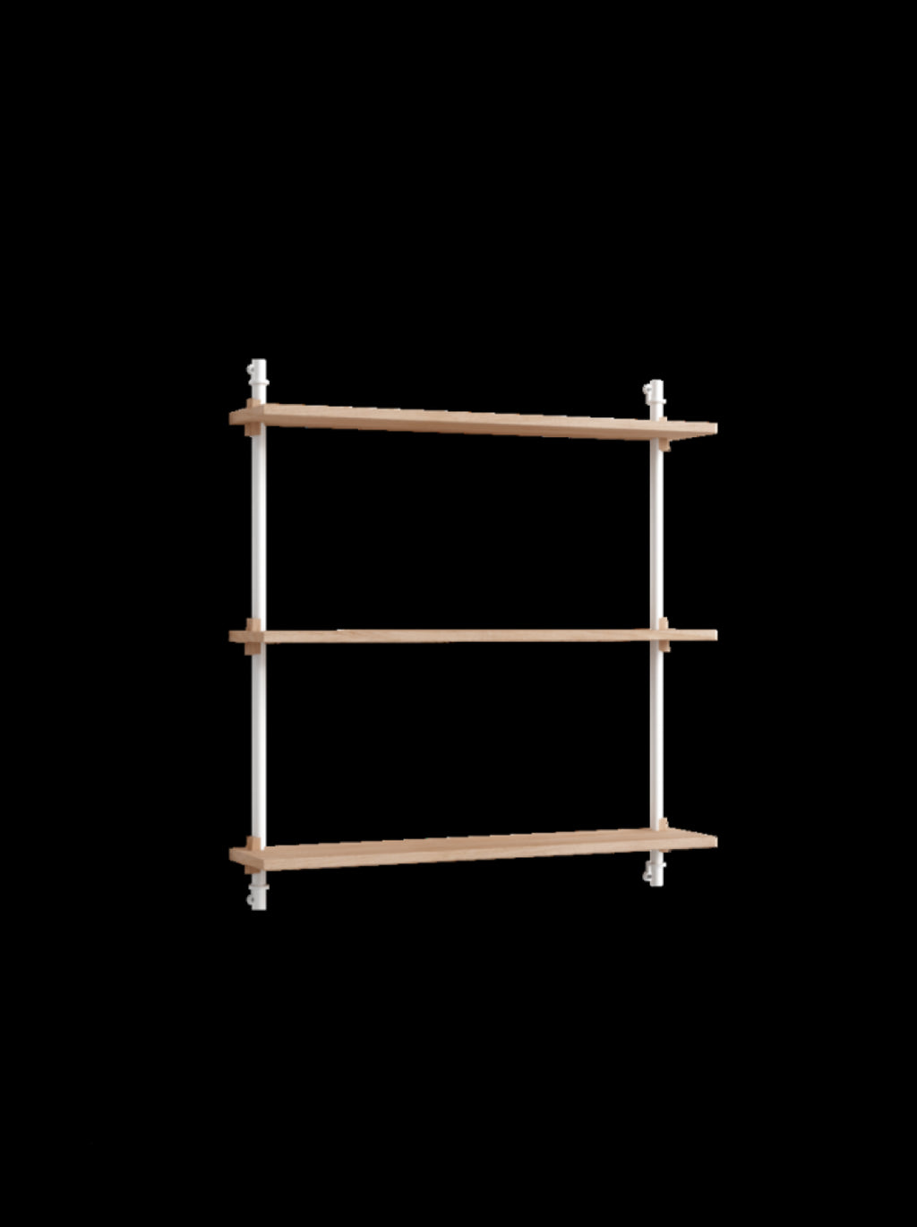 Moebe Wall Shelving WS.85.1: Adjustable Oak & White Shelf for Any Room