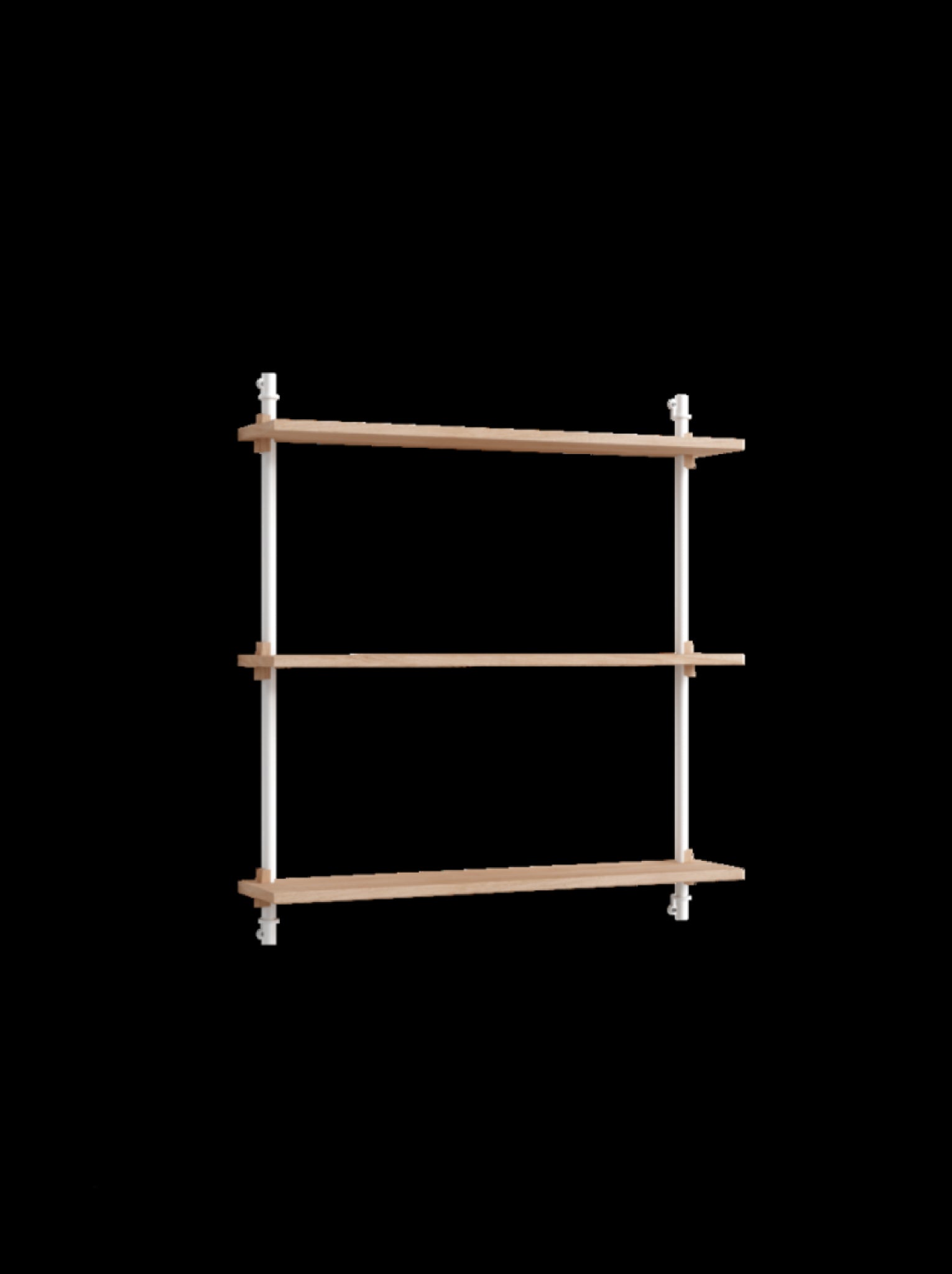 Moebe Wall Shelving WS.85.1: Adjustable Oak & White Shelf for Any Room