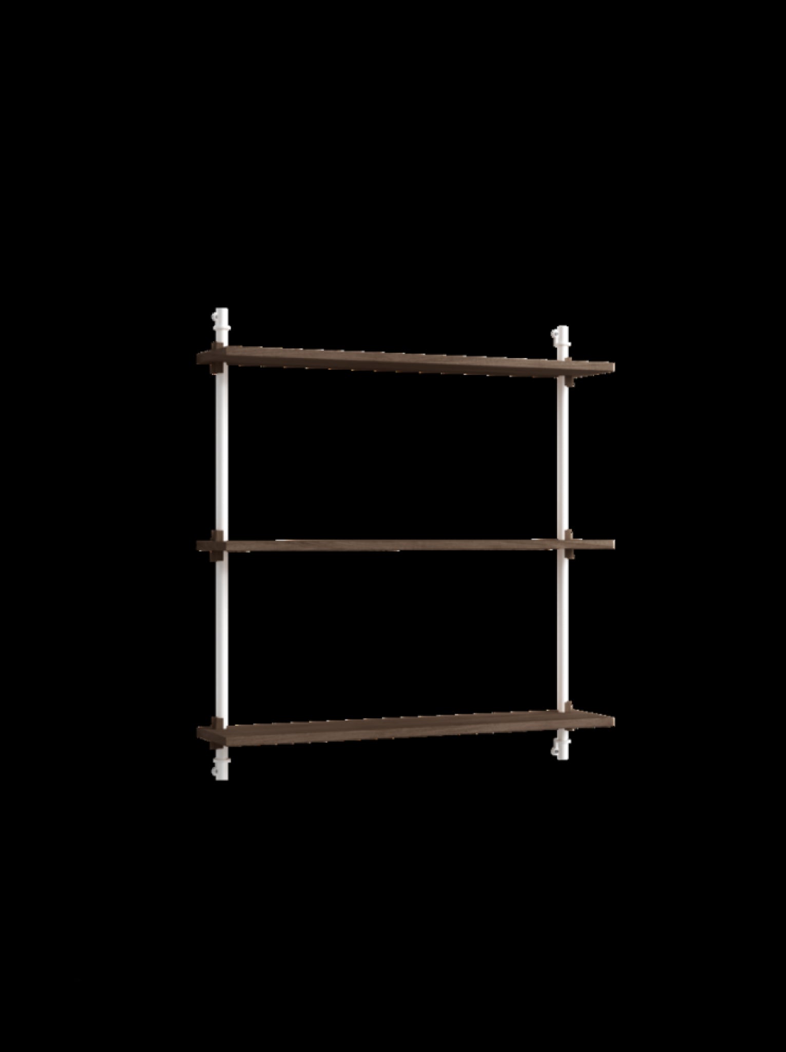 Versatile Moebe Wall Shelving in Smoked Oak & White for Any Room