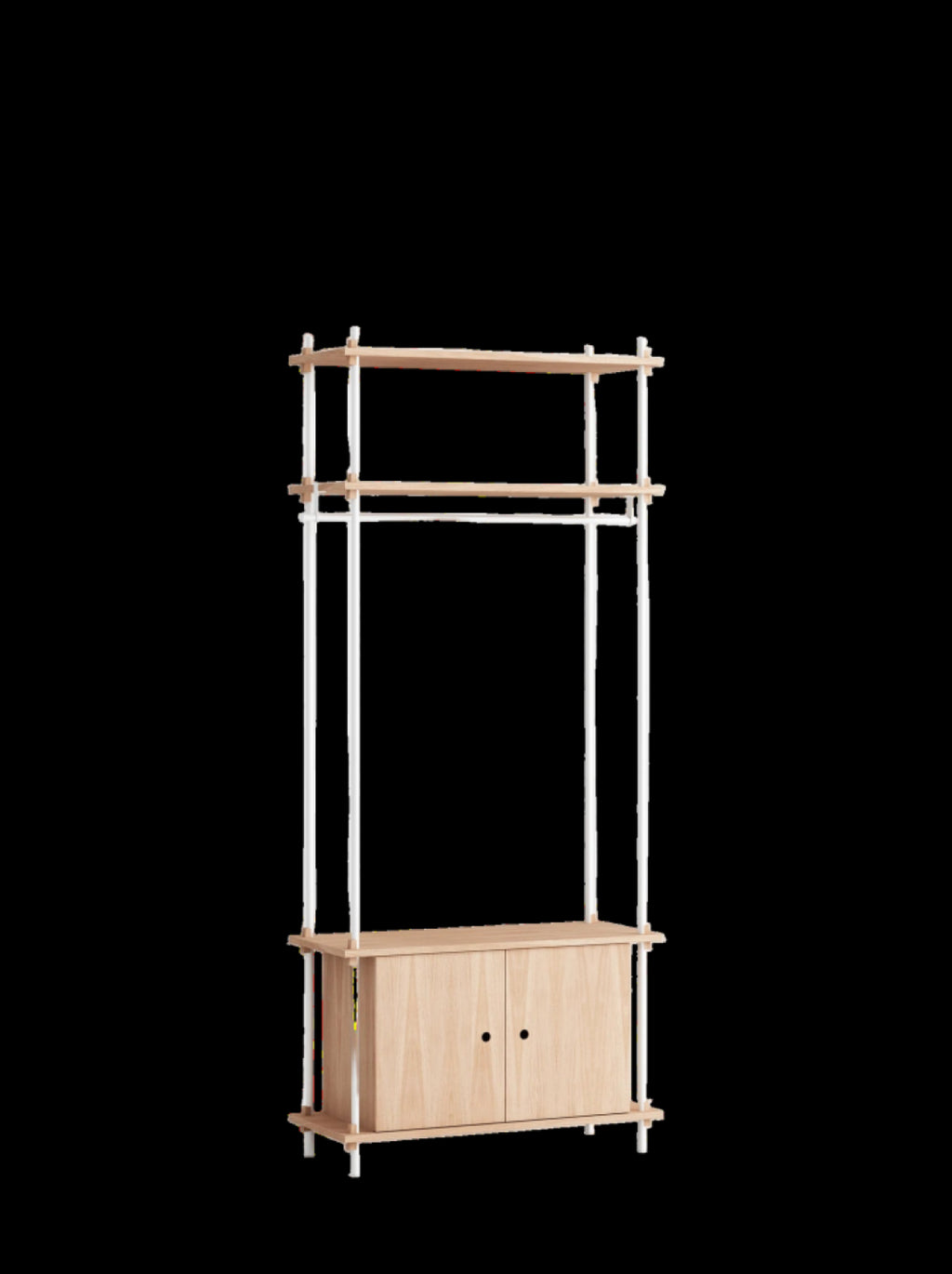 Customizable Moebe Shelving System in Oak/White - Versatile & Stylish Design