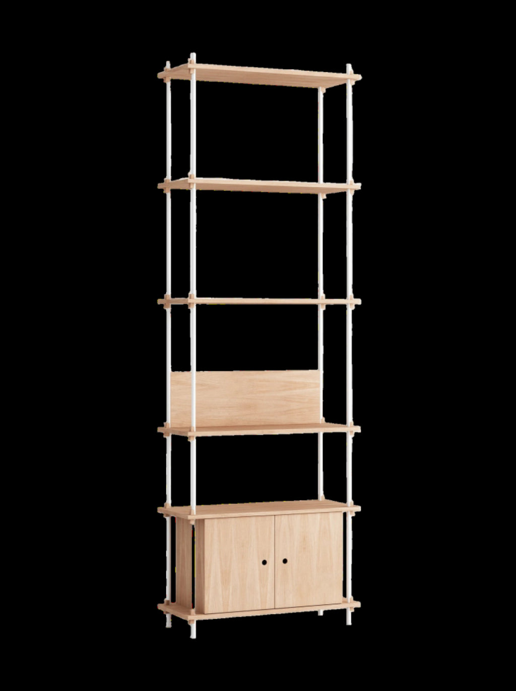 Customizable Moebe Oak/White Shelving System - Versatile & Stylish Design