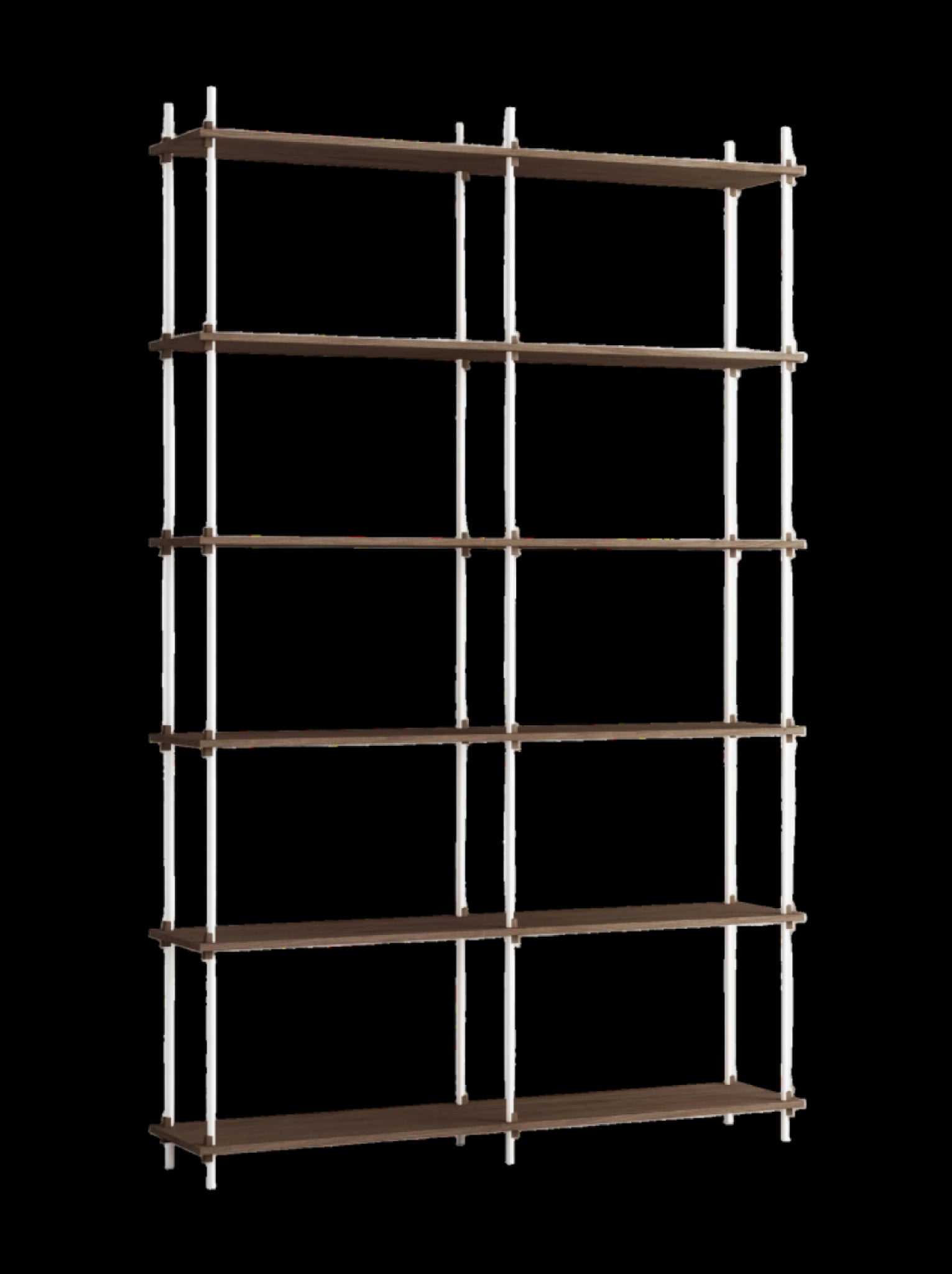 Customizable Moebe Shelving System in Smoked Oak/White - Versatile Design