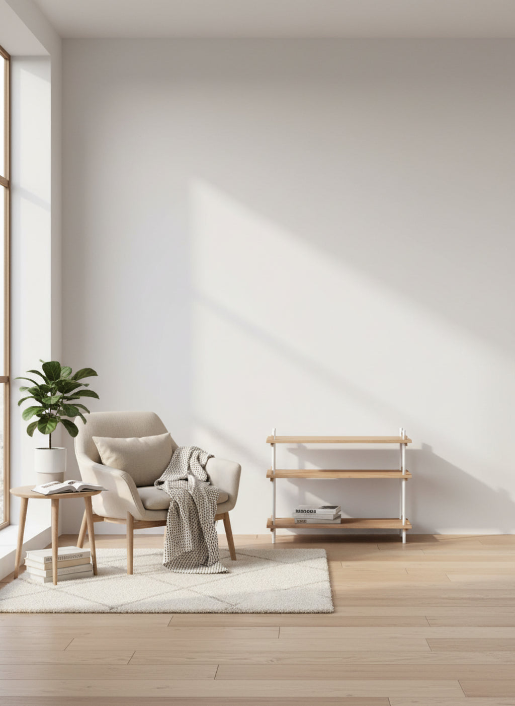 Customizable Moebe Shelving System in Oak/White - Versatile & Stylish