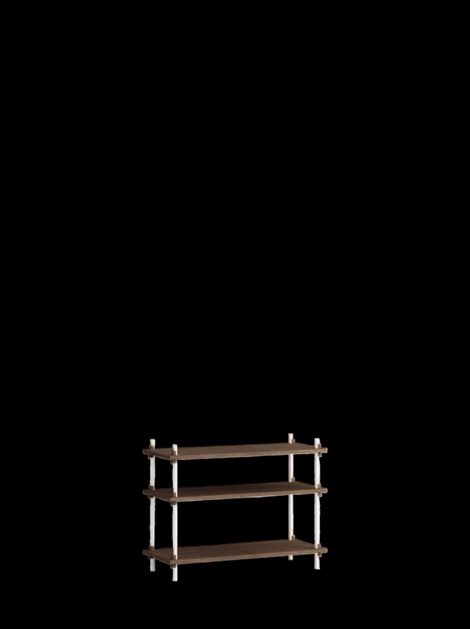 Customizable Moebe Shelving System in Smoked Oak & White - 65x86x35 cm