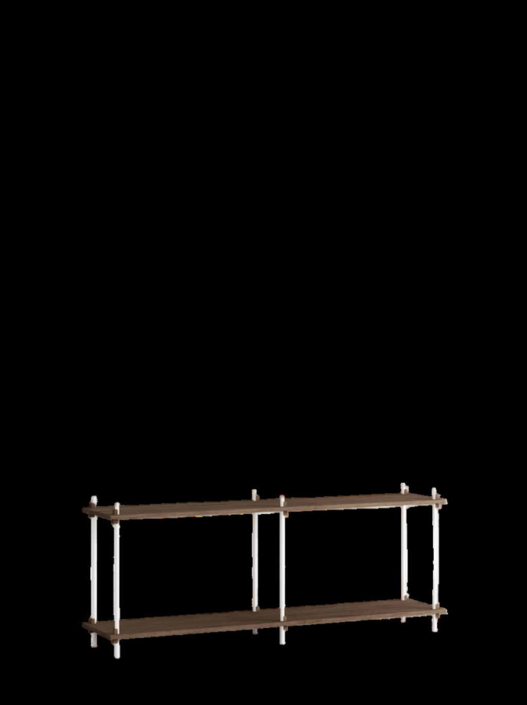 Customizable Moebe Shelving System in Smoked Oak & White - 65x163x35 cm