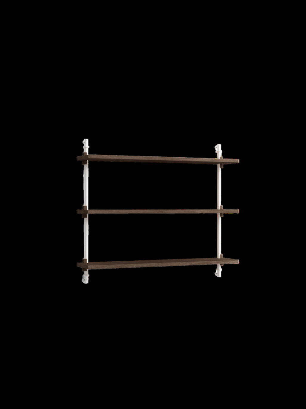 Adjustable Moebe Wall Shelving in Smoked Oak & White for Any Room