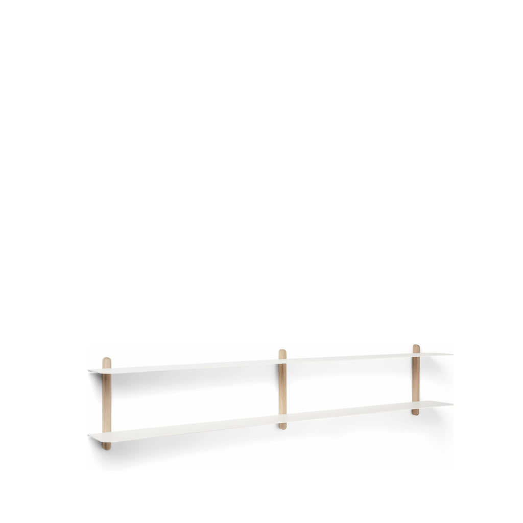 Gejst Nivo Wall Shelf C - Light Oak/white 118x25cm Minimalist Design