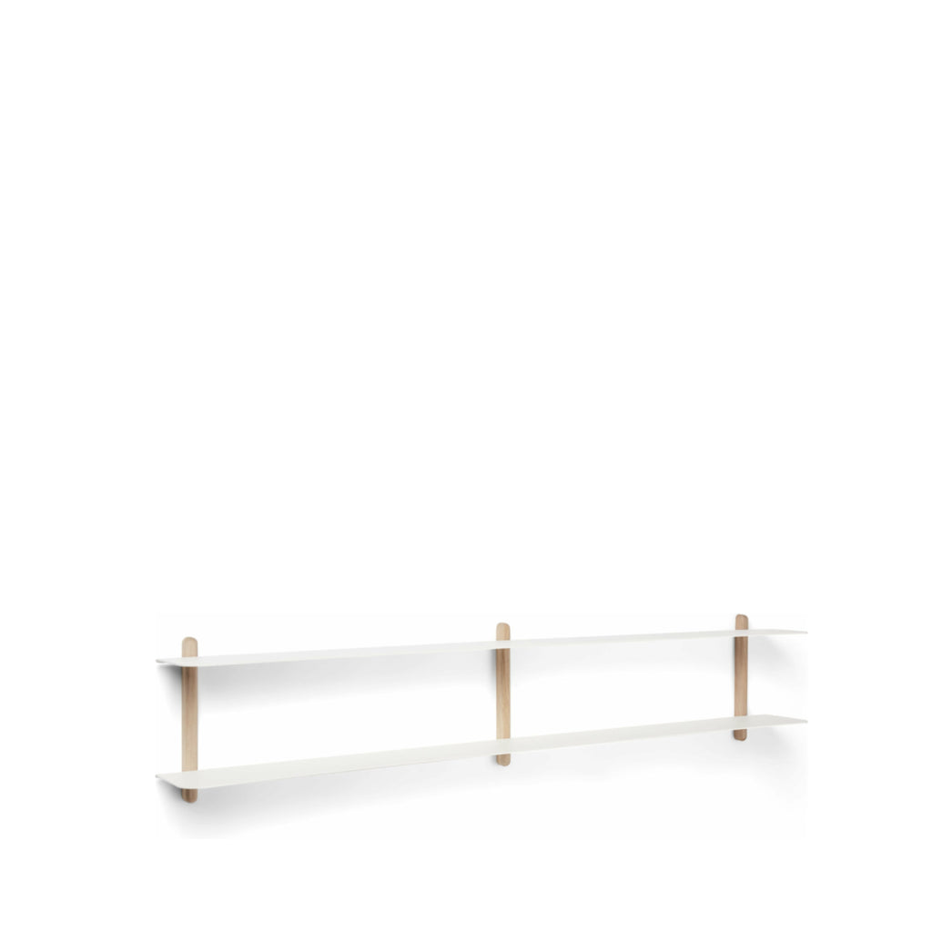 Gejst NIVO Wall Shelf C - Light Oak/White 118x25cm Minimalist Design