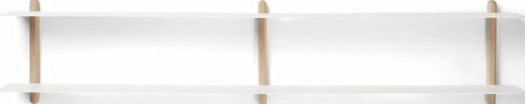 Gejst Nivo Wall Shelf C - Light Oak/white 118x25cm Minimalist Design