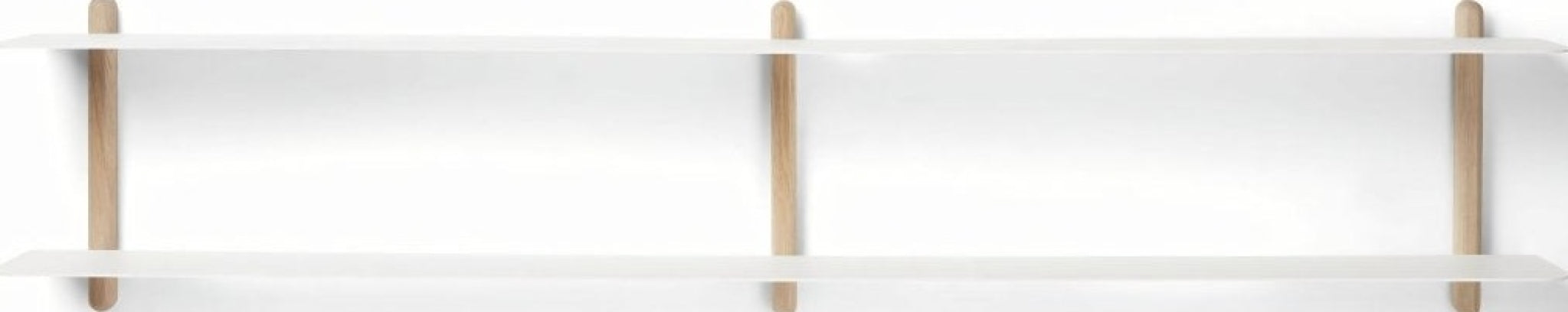 Gejst Nivo Wall Shelf C - Light Oak/white 118x25cm Minimalist Design