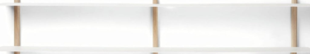 Gejst Nivo Wall Shelf C - Light Oak/white 118x25cm Minimalist Design