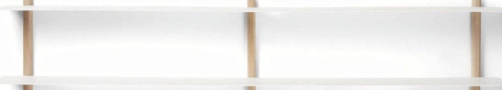 Gejst Nivo Wall Shelf C - Light Oak/white 118x25cm Minimalist Design