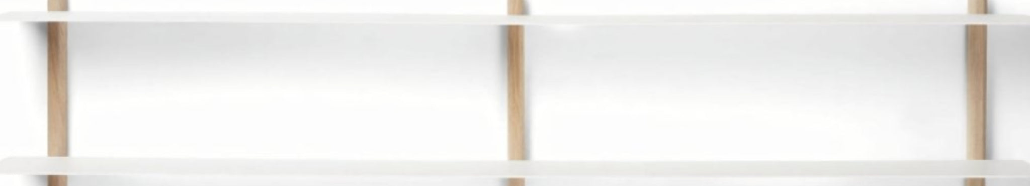 Gejst Nivo Wall Shelf C - Light Oak/white 118x25cm Minimalist Design