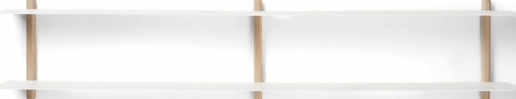 Gejst Nivo Wall Shelf C - Light Oak/white 118x25cm Minimalist Design