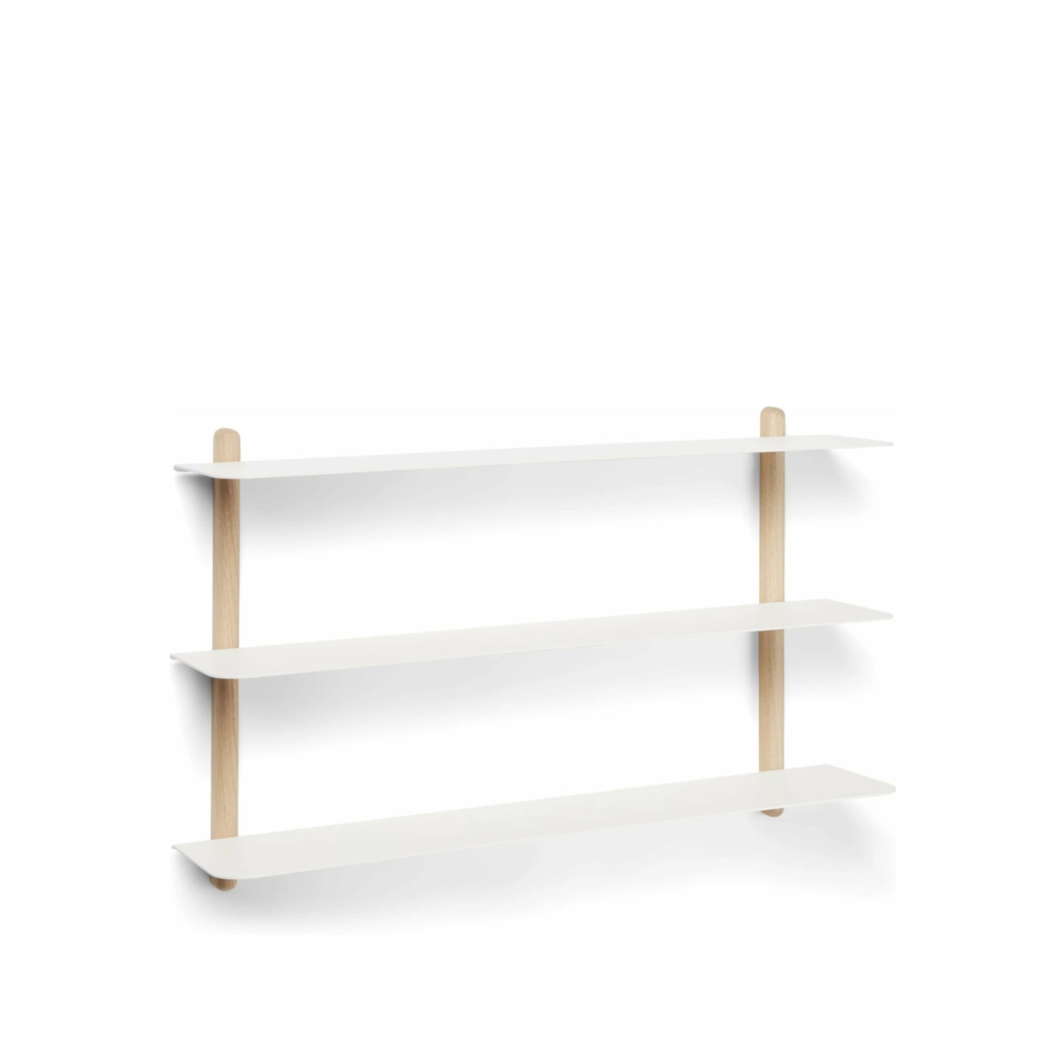 Gejst Nivo Wall Shelf A — Light Oak & White 42 Cm Minimalist Design