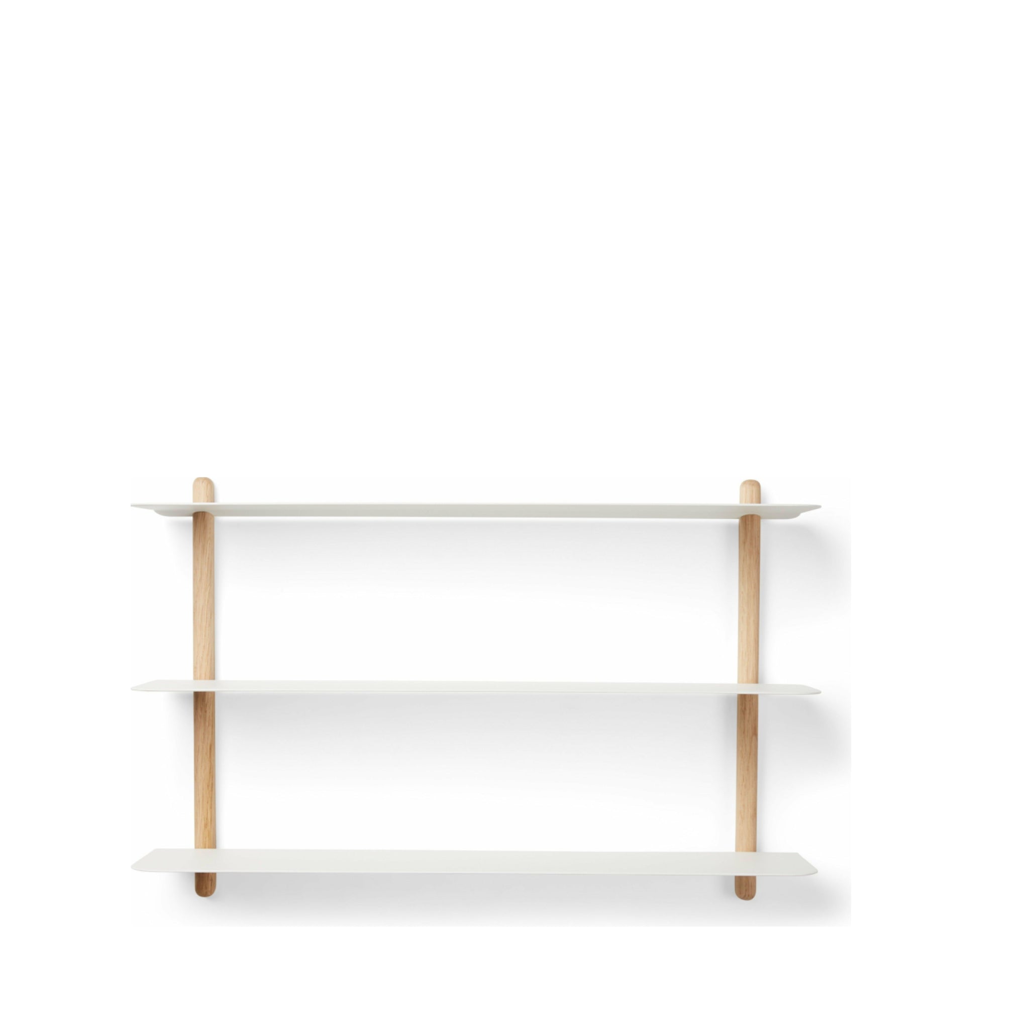 Gejst NIVO Wall Shelf A — Light Oak & White 42 cm Minimalist Design