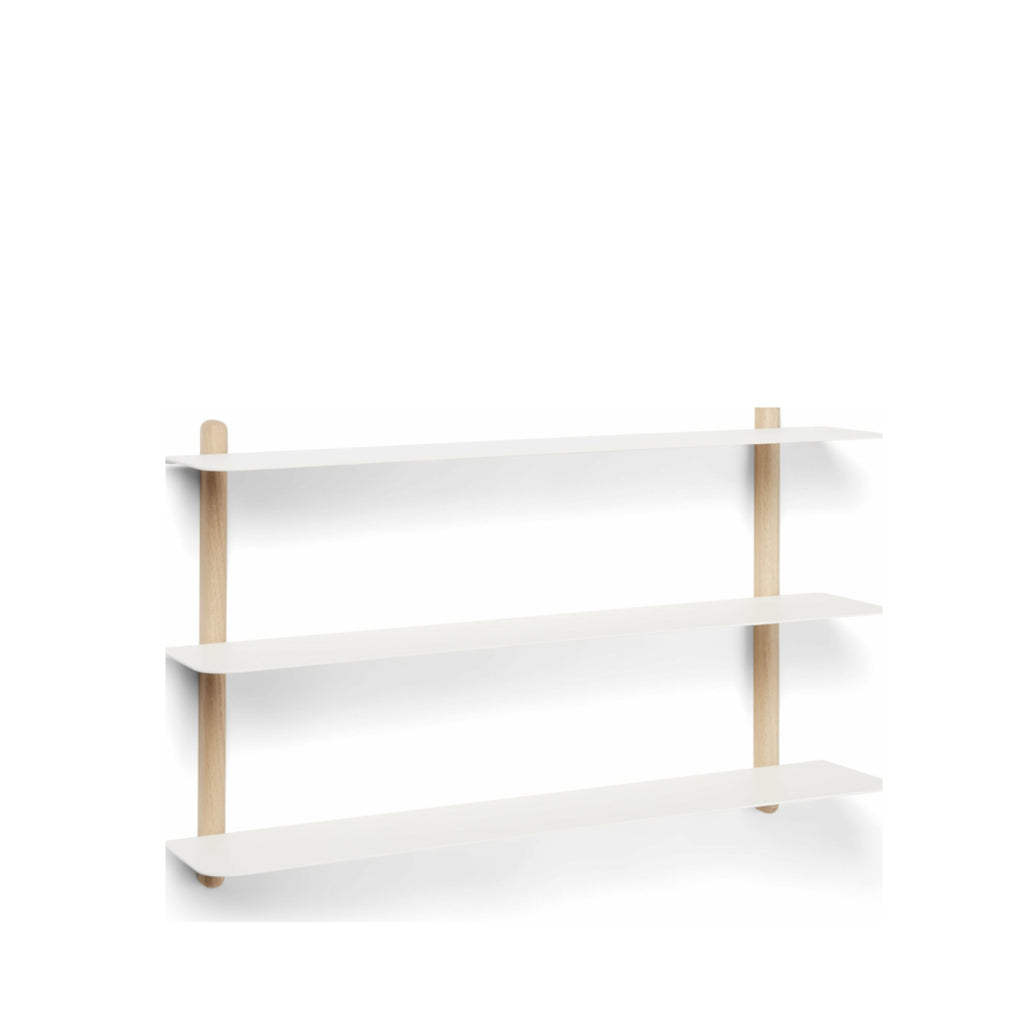 Gejst NIVO Wall Shelf A — Light Oak & White 42 cm Minimalist Design