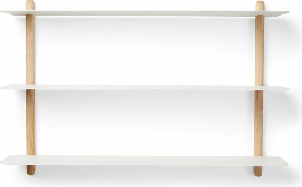 Gejst Nivo Wall Shelf A — Light Oak & White 42 Cm Minimalist Design