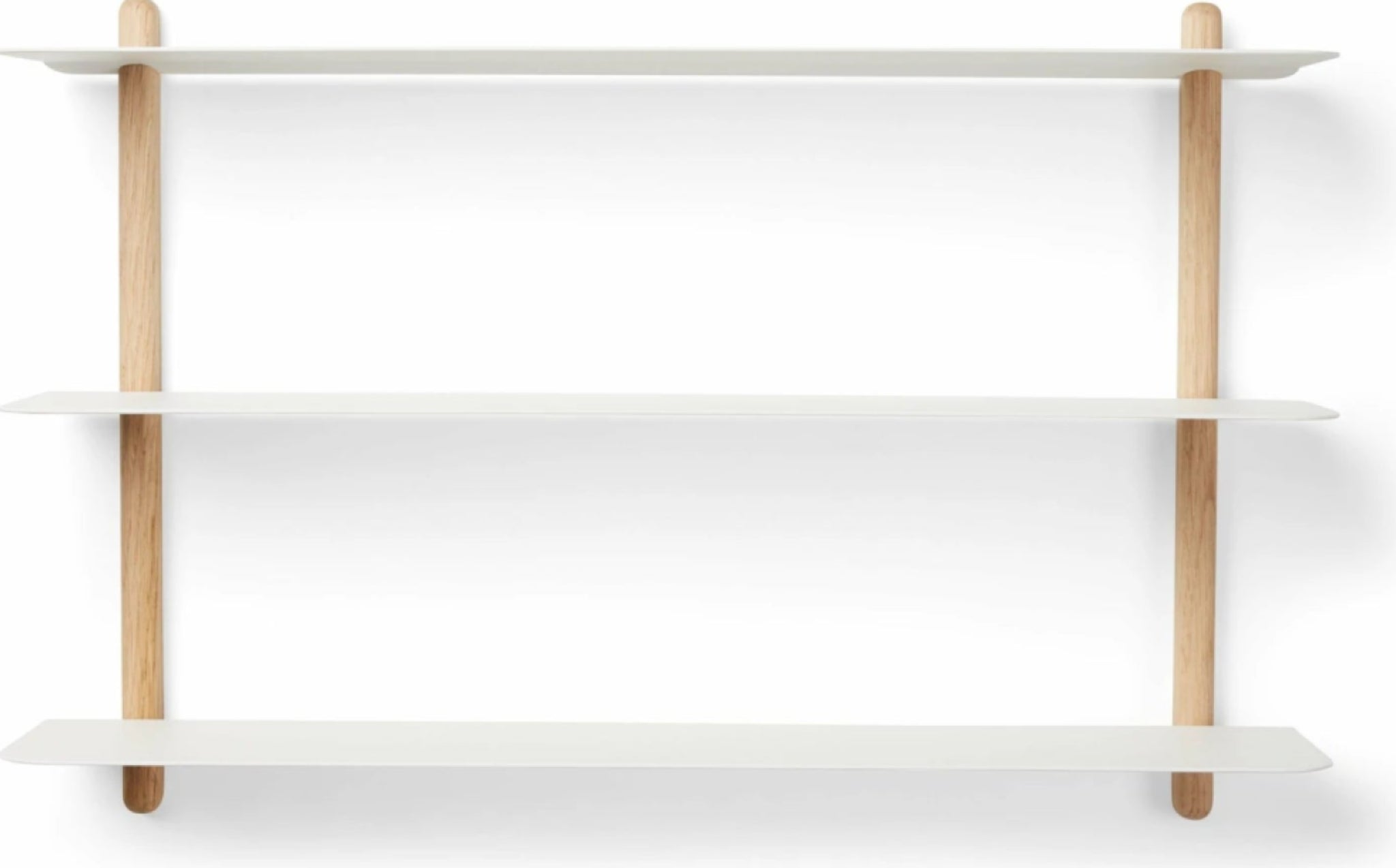 Gejst Nivo Wall Shelf A — Light Oak & White 42 Cm Minimalist Design
