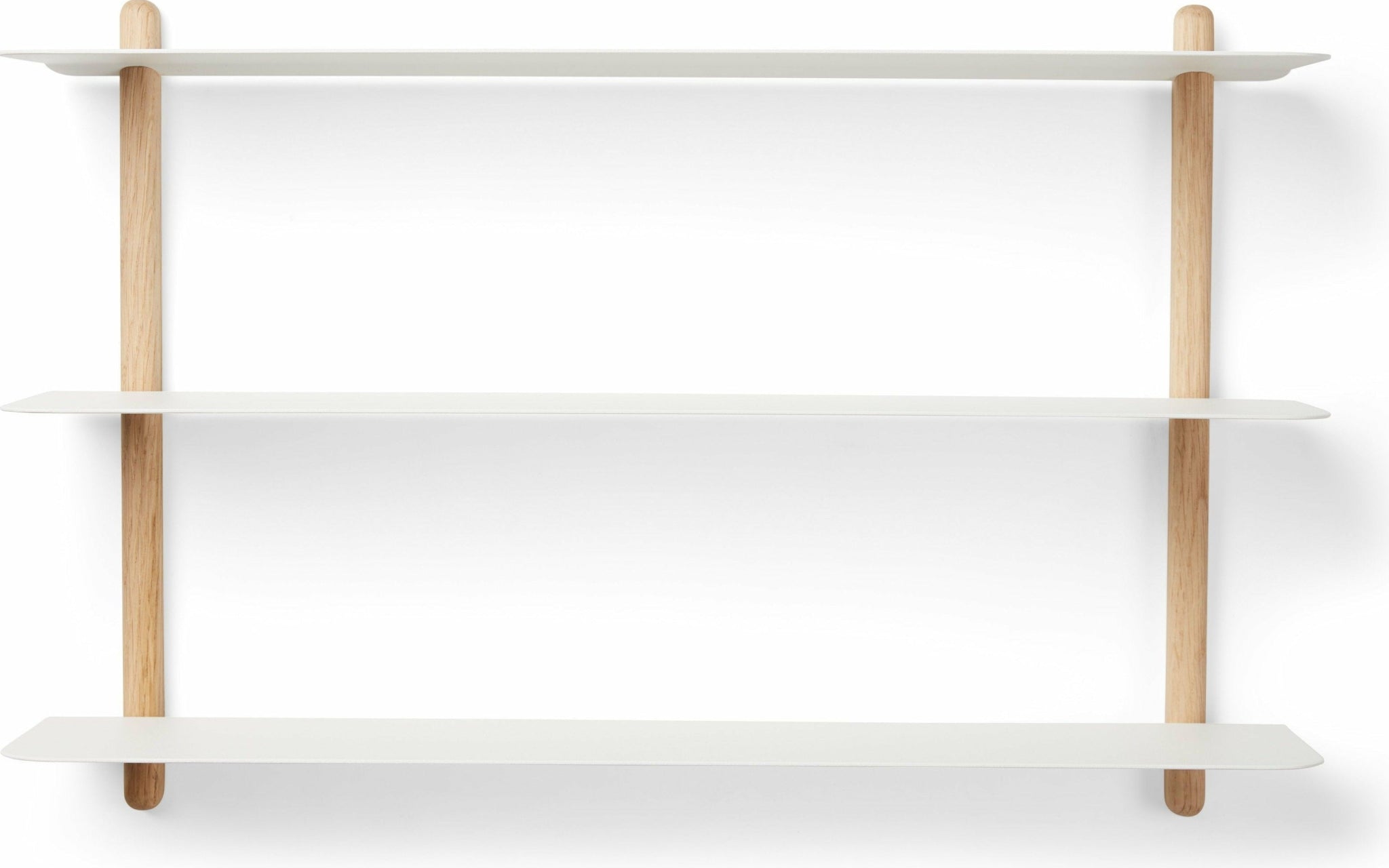 Gejst Nivo Wall Shelf A — Light Oak & White 42 Cm Minimalist Design