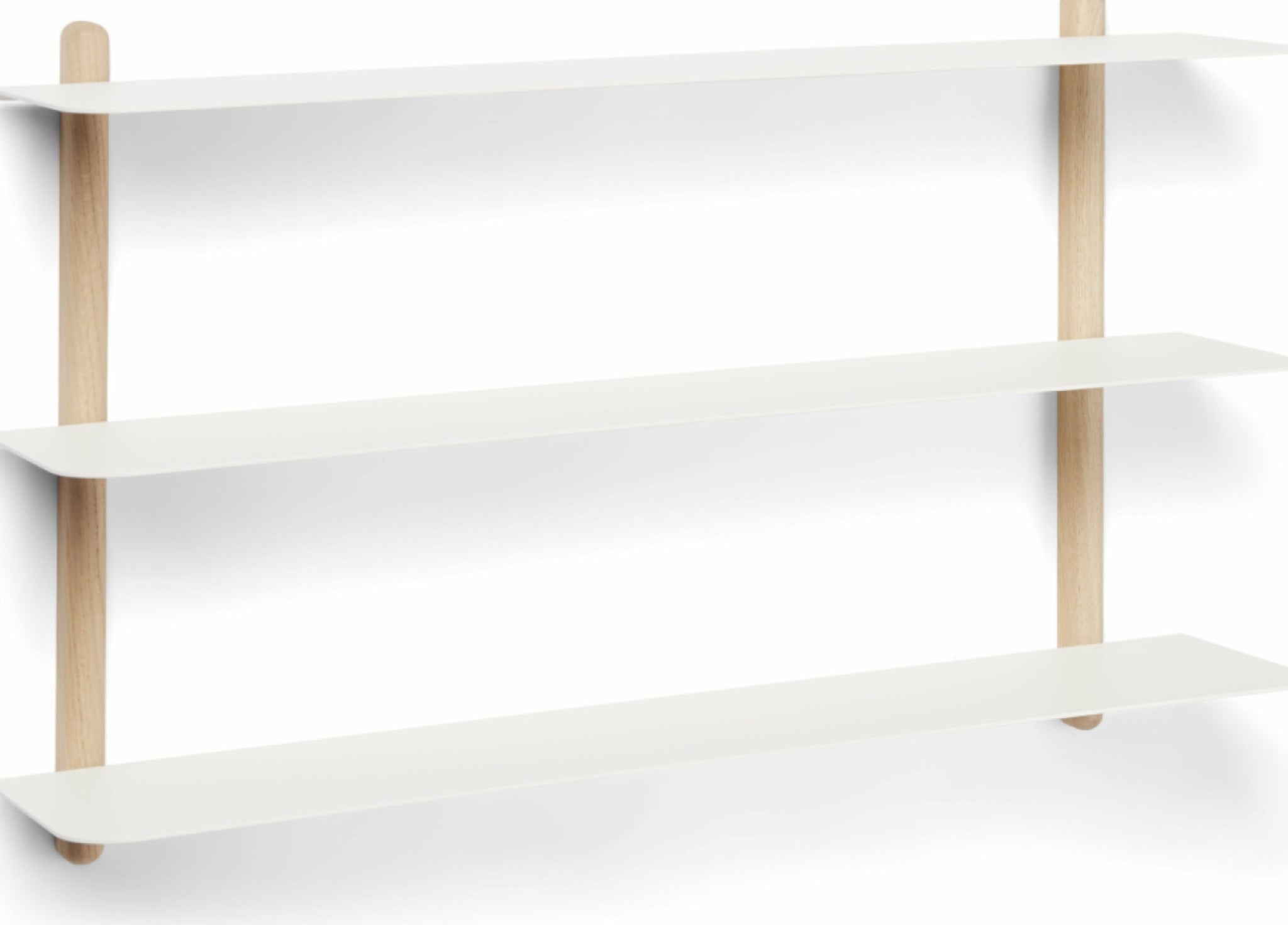 Gejst Nivo Wall Shelf A — Light Oak & White 42 Cm Minimalist Design