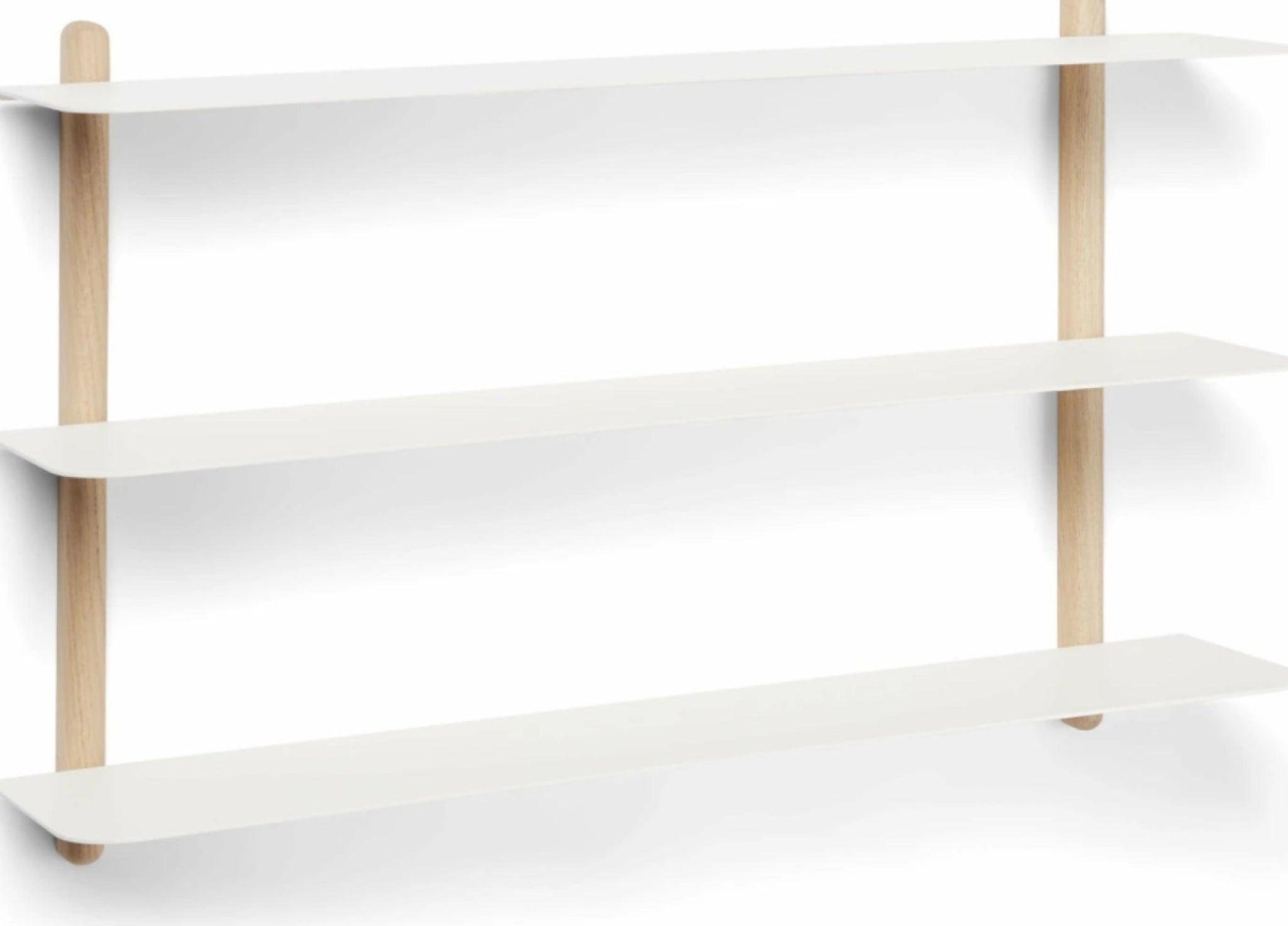 Gejst Nivo Wall Shelf A — Light Oak & White 42 Cm Minimalist Design