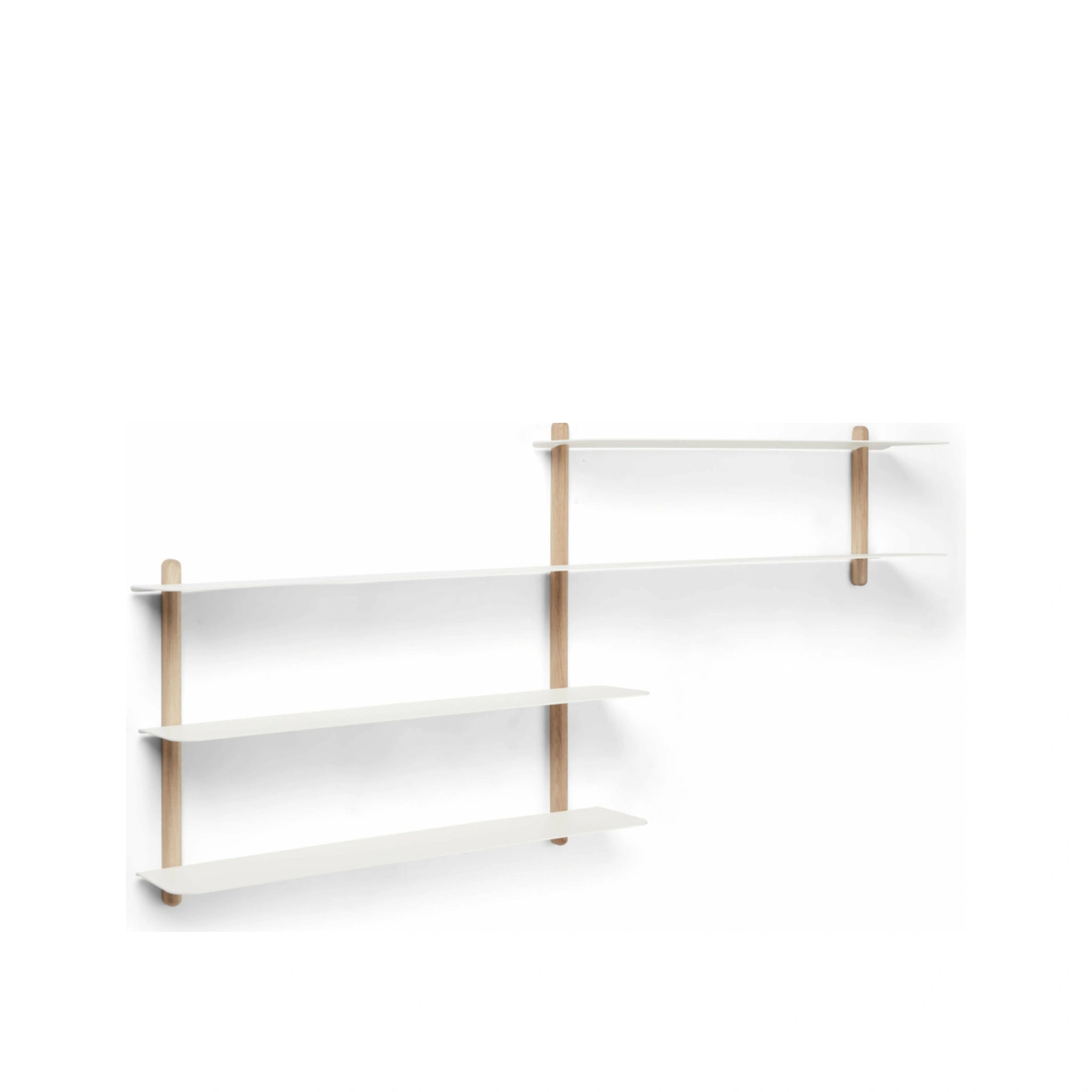 Gejst Nivo Wall Shelf 59cm – Light Oak & White Minimalist Nordic Design