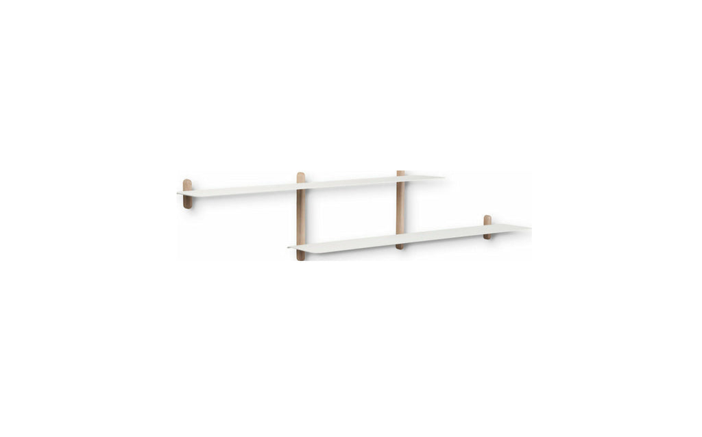 Gejst Nivo Wall Shelf H - Light Oak & White 172 Cm Minimalist Design