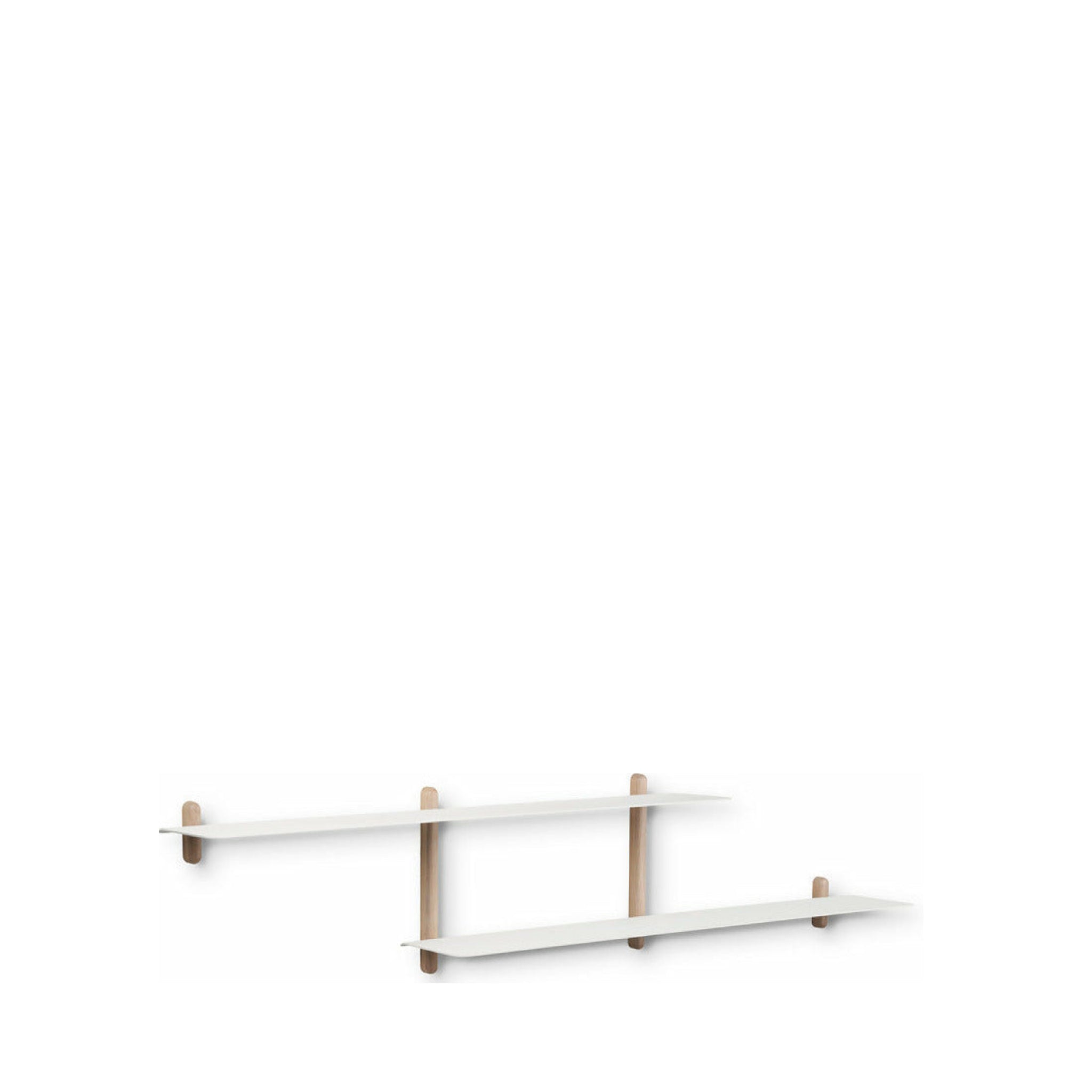 Gejst Nivo Wall Shelf H - Light Oak & White 172 Cm Minimalist Design