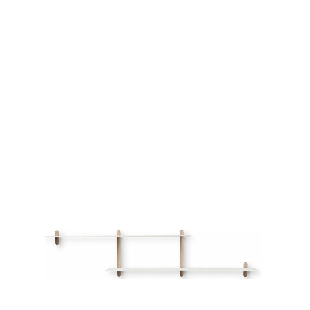 Gejst Nivo Wall Shelf H - Light Oak & White 172 Cm Minimalist Design