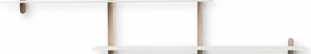 Gejst Nivo Wall Shelf H - Light Oak & White 172 Cm Minimalist Design
