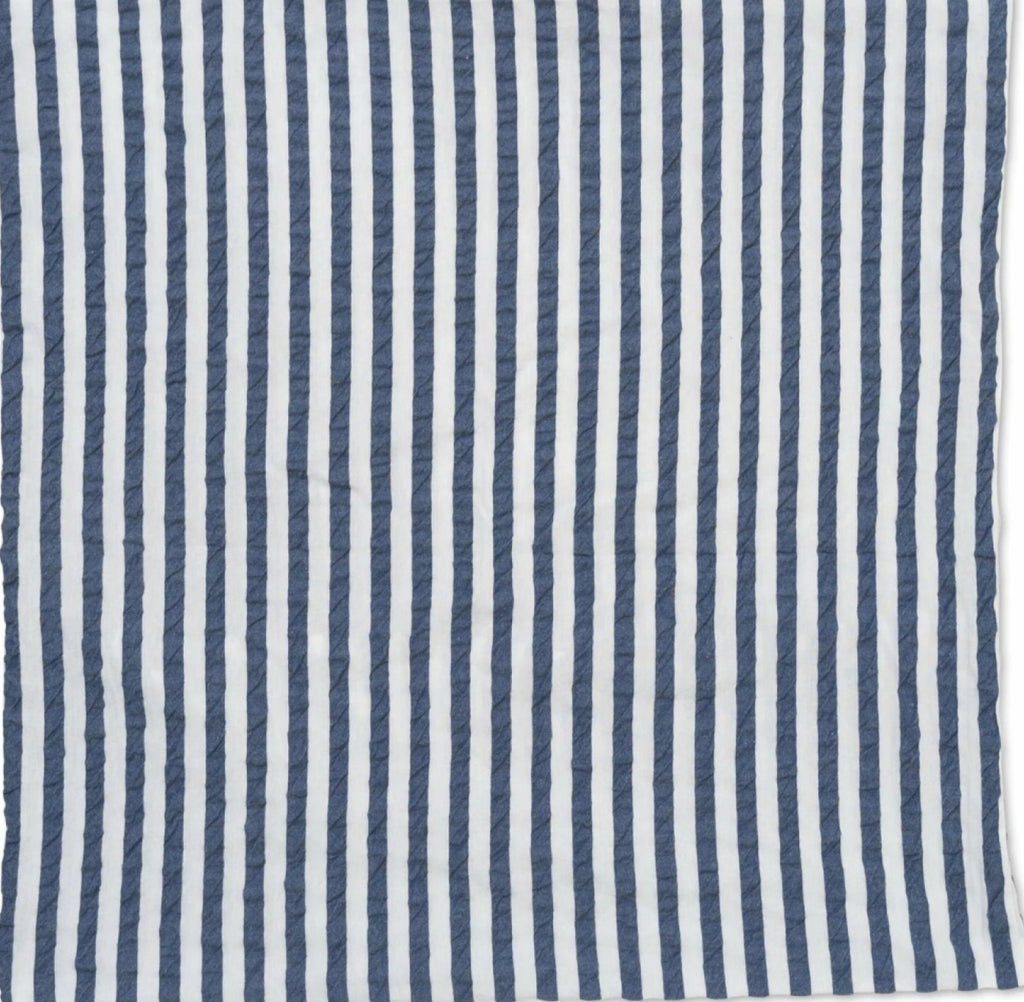 Juna Bæk & Bølge Lines pillowcase 63x60 cm, dark blue/white