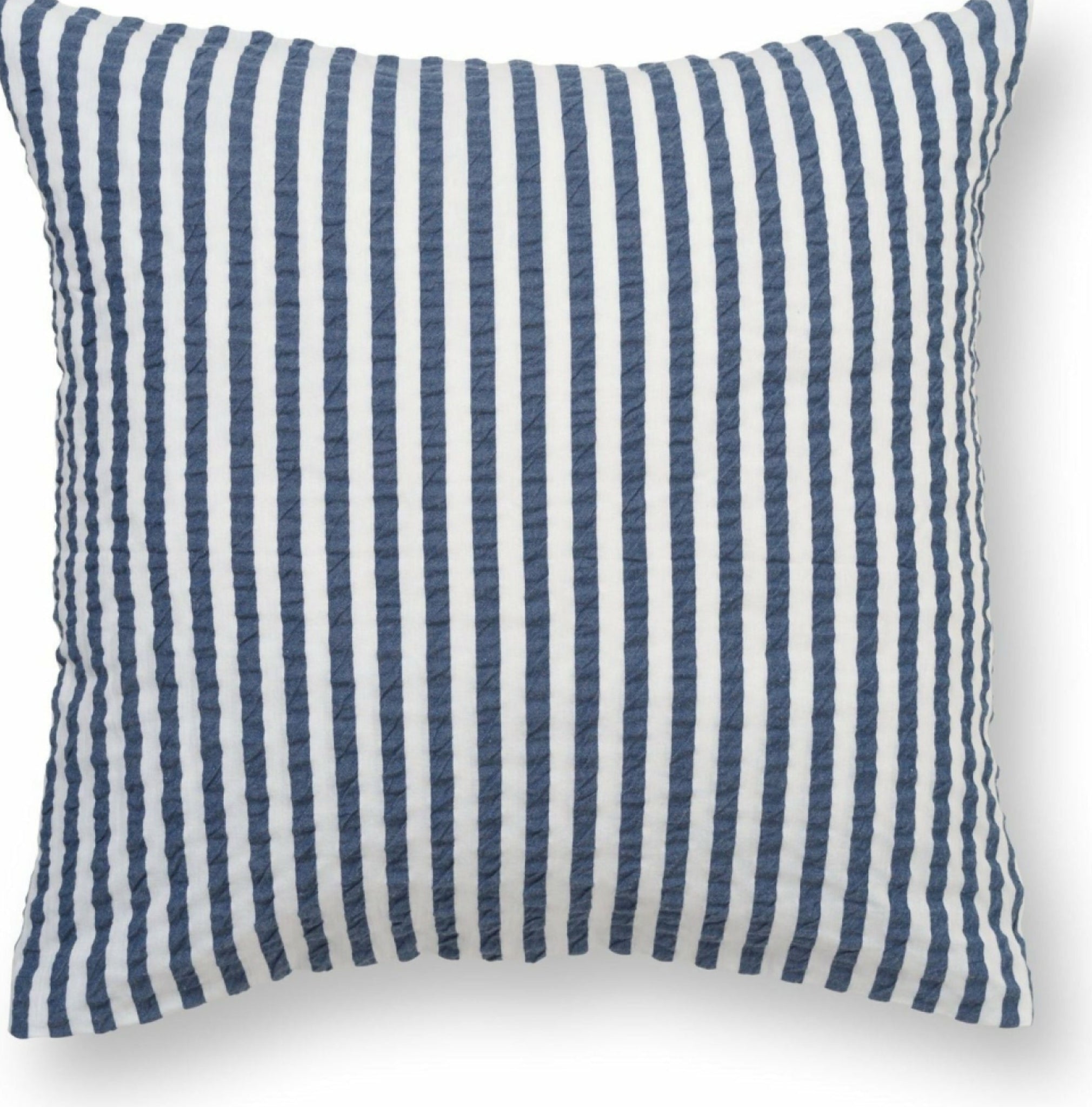 Juna Bæk & Bølge Lines pillowcase 63x60 cm, dark blue/white