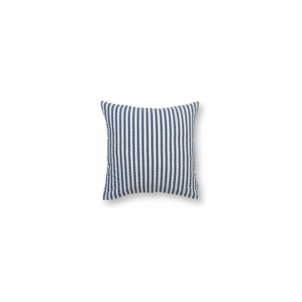 Juna Bæk & Bølge Lines pillowcase 63x60 cm, dark blue/white