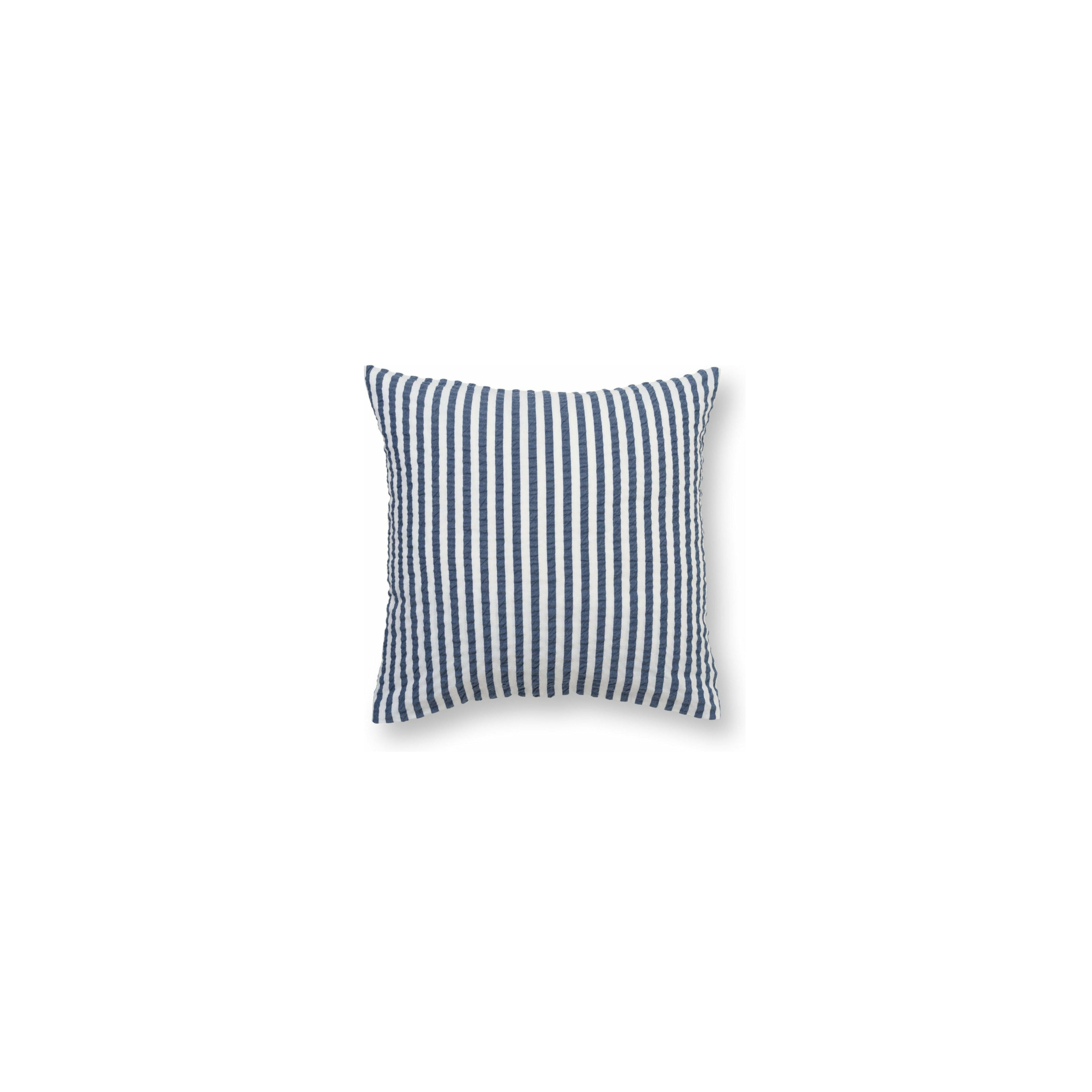 Juna Bæk & Bølge Lines pillowcase 63x60 cm, dark blue/white