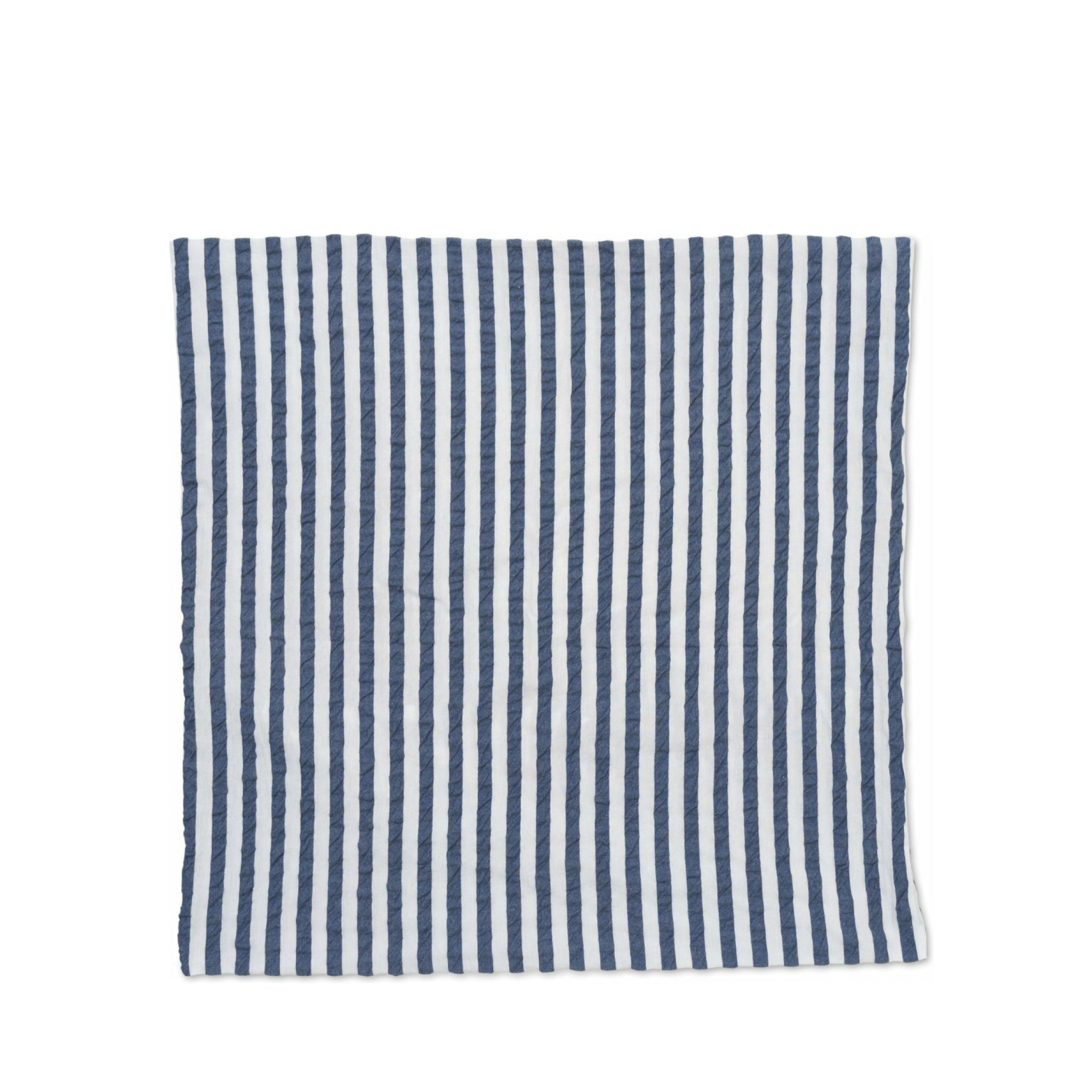 Juna Bæk & Bølge Lines pillowcase 63x60 cm, dark blue/white