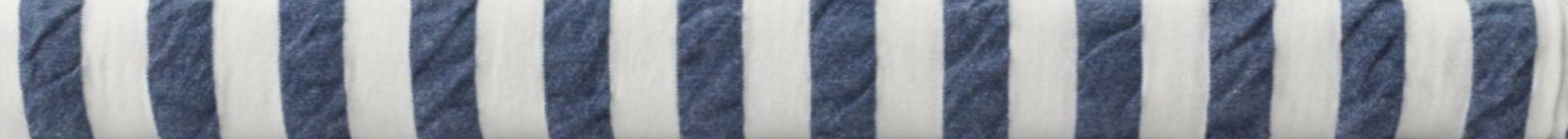 Juna Bæk & Bølge Lines pillowcase 63x60 cm, dark blue/white