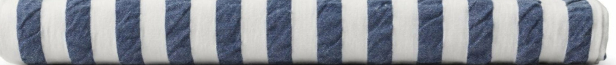 Juna Bæk & Bølge Lines pillowcase 63x60 cm, dark blue/white