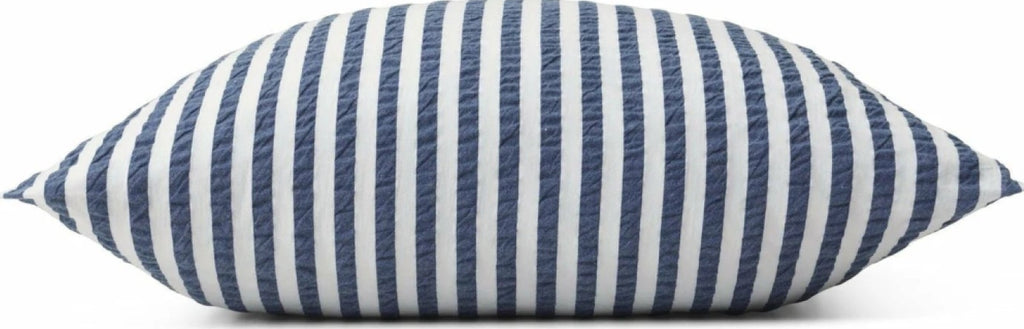 Juna Bæk & Bølge Lines pillowcase 63x60 cm, dark blue/white